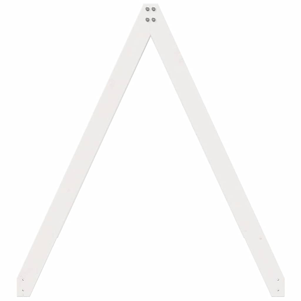 Οροφή Κρεβατιού Παιδική Λευκό 209x95,5x88 εκ. Μασίφ Ξύλο Πεύκου - Pakobazaar