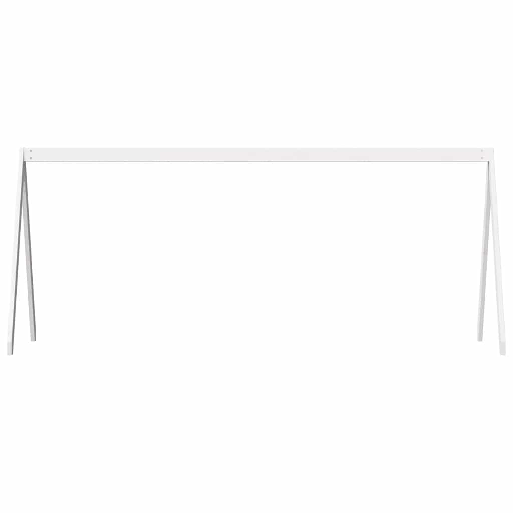 Οροφή Κρεβατιού Παιδική Λευκό 199x80,5x88 εκ. Μασίφ Ξύλο Πεύκου