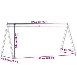 Οροφή Κρεβατιού Παιδική Λευκό 199x80,5x88 εκ. Μασίφ Ξύλο Πεύκου