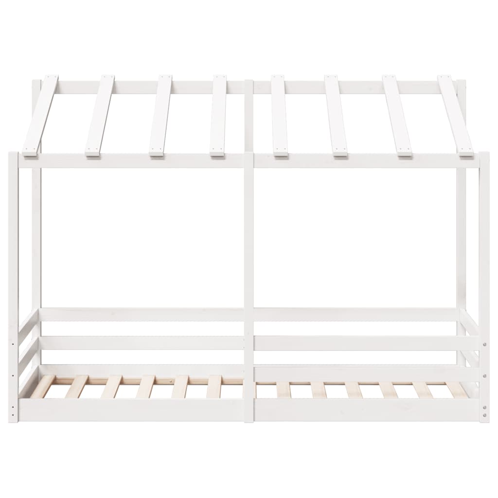 Οροφή Κρεβατιού Παιδική Λευκό 75x190 εκ. από Μασίφ Ξύλο Πεύκου - Pakobazaar