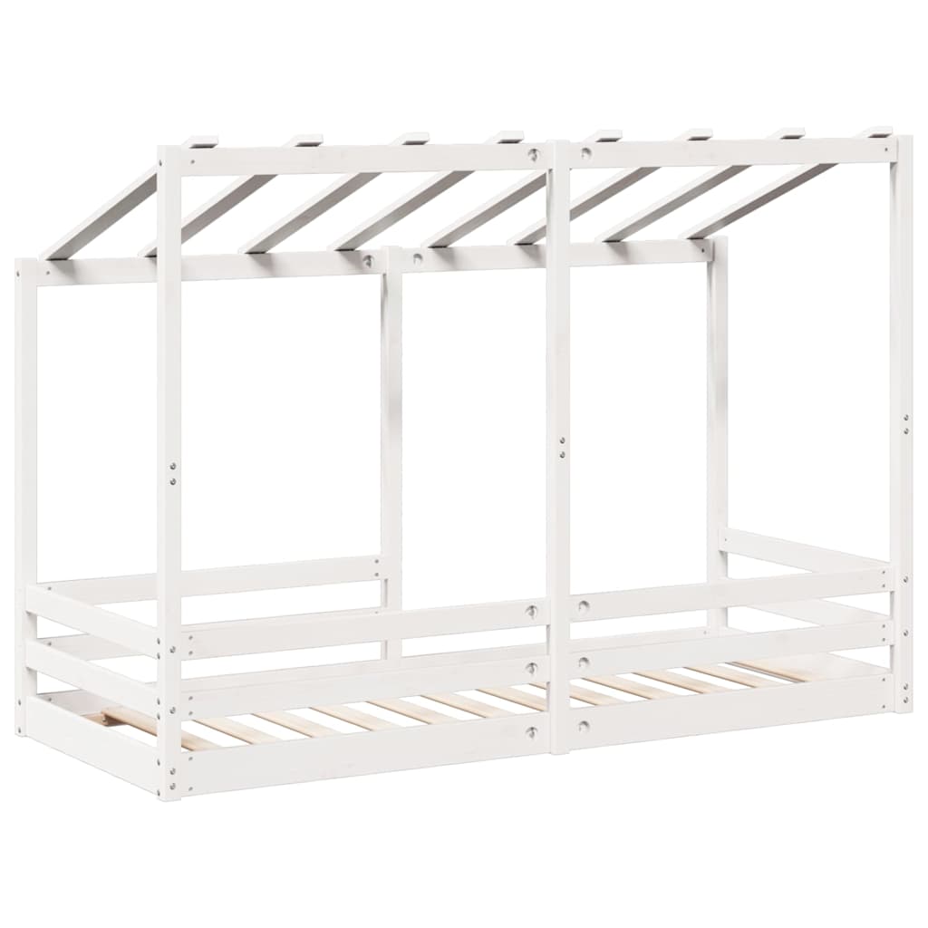 Οροφή Κρεβατιού Παιδική Λευκό 75x190 εκ. από Μασίφ Ξύλο Πεύκου - Pakobazaar