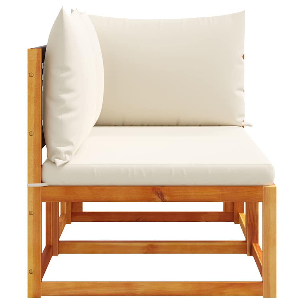 Καναπές Κήπου Διθέσιος με Μαξιλάρια από Ξύλο Ακακίας & Ρατάν - Pakobazaar