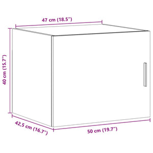 Ντουλάπι Τοίχου Καπνιστή Δρυς 50x42,5x40 εκ. Επεξεργασμένο Ξύλο - Pakobazaar