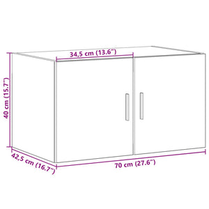 Ντουλάπι Τοίχου Sonoma Δρυς 70x42,5x40 εκ. Επεξεργασμένο Ξύλο - Pakobazaar