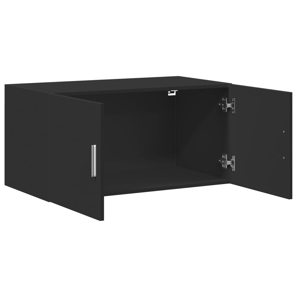 Ντουλάπι Τοίχου Μαύρο 80x42,5x40 εκ. από Επεξεργασμένο Ξύλο - Pakobazaar