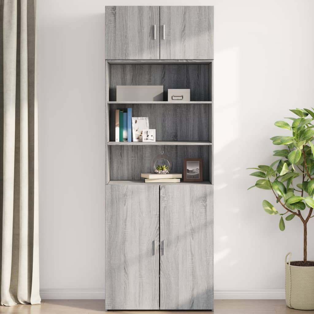Ντουλάπι Τοίχου Γκρι Sonoma 80x42,5x40 εκ. Επεξεργασμένο Ξύλο