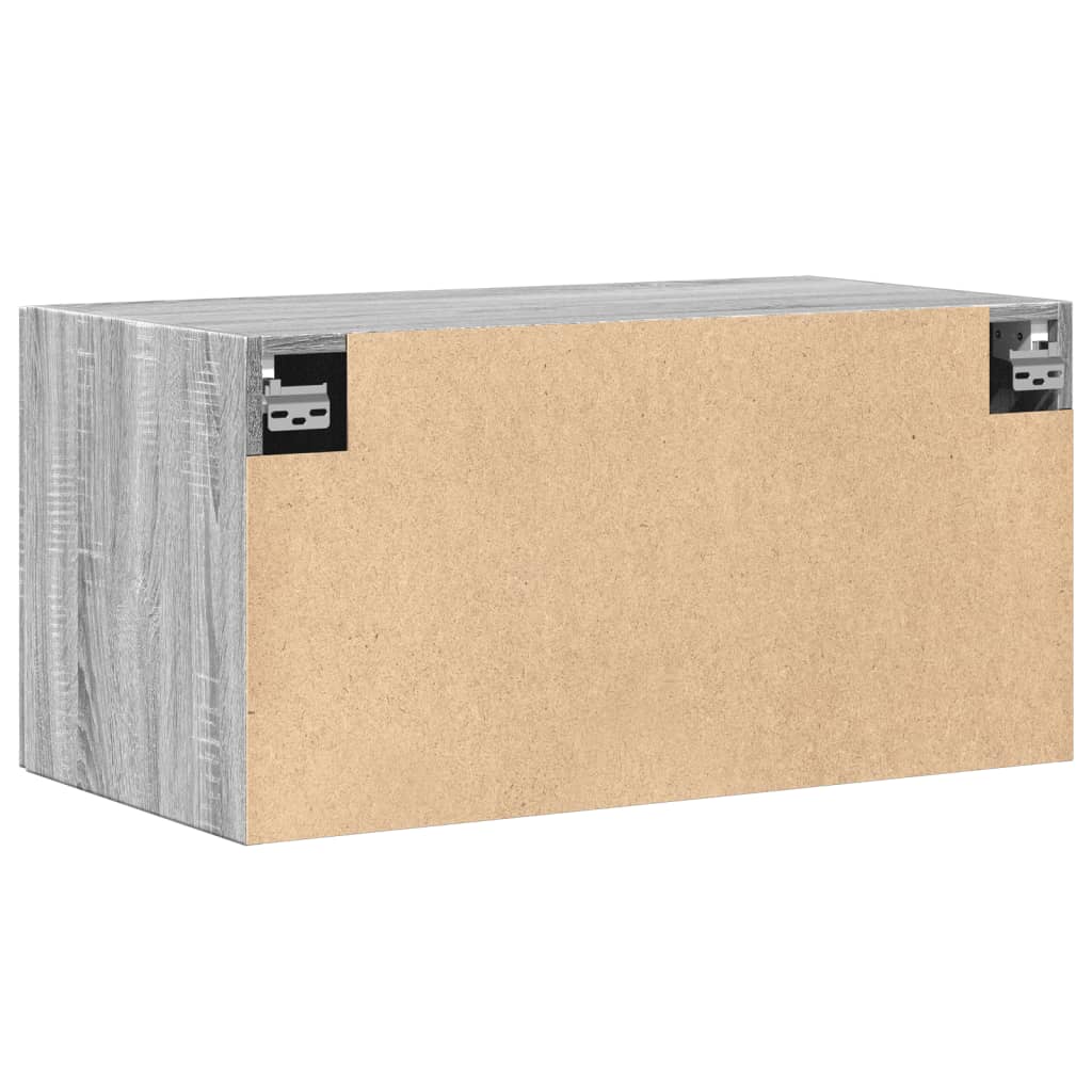 Ντουλάπι Τοίχου Γκρι Sonoma 80x42,5x40 εκ. Επεξεργασμένο Ξύλο
