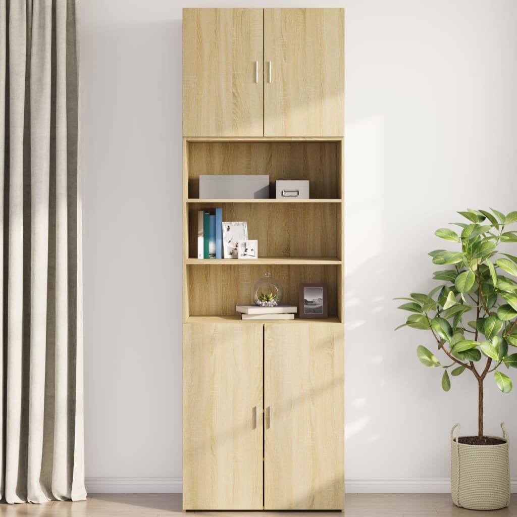 Ντουλάπι Τοίχου Sonoma Δρυς 80x42,5x64 εκ. Επεξεργασμένο Ξύλο - Pakobazaar