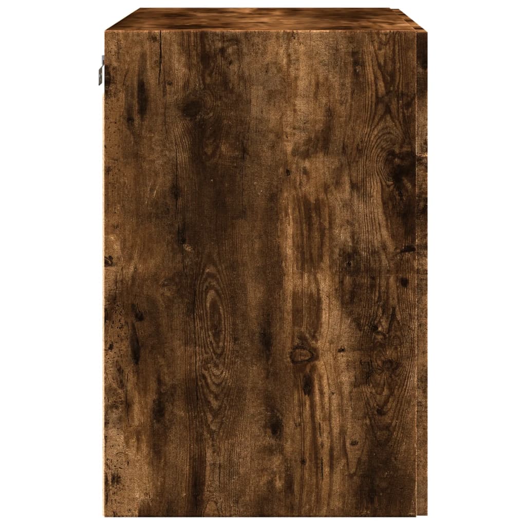 Ντουλάπι Τοίχου Καπνιστή Δρυς 80x42,5x64 εκ. Επεξεργασμένο Ξύλο