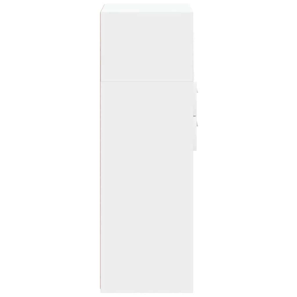 Ντουλάπι Λευκό 30x42,5x124 εκ. από Επεξεργασμένο Ξύλο