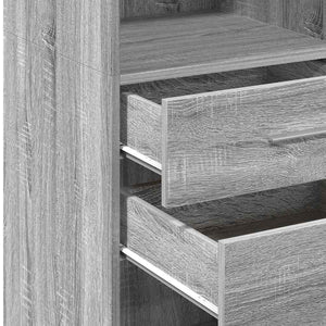 Ντουλάπι Γκρι Sonoma 30x42,5x124 εκ. από Επεξεργασμένο Ξύλο