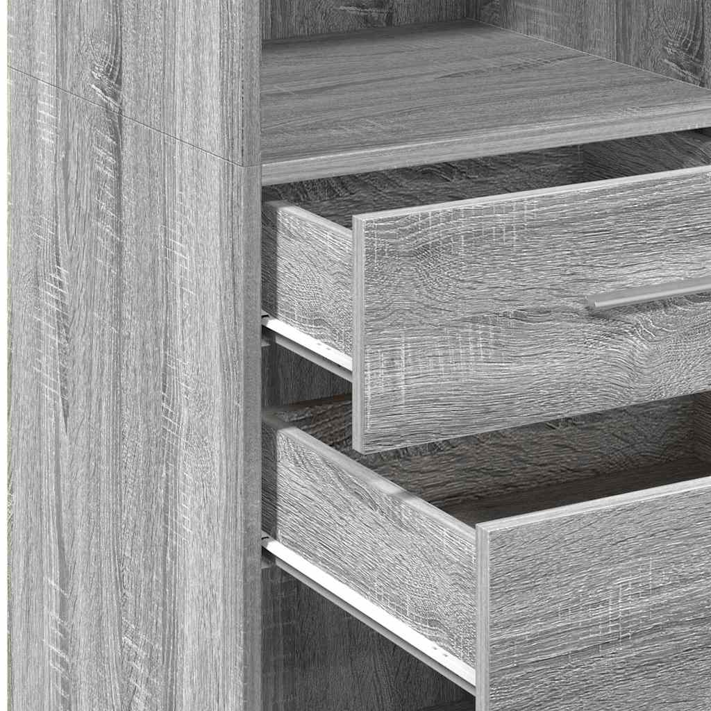 Ντουλάπι Γκρι Sonoma 40x42,5x124 εκ. από Επεξεργασμένο Ξύλο