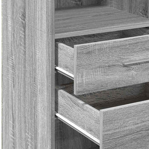 Ντουλάπι Γκρι Sonoma 40x42,5x124 εκ. από Επεξεργασμένο Ξύλο
