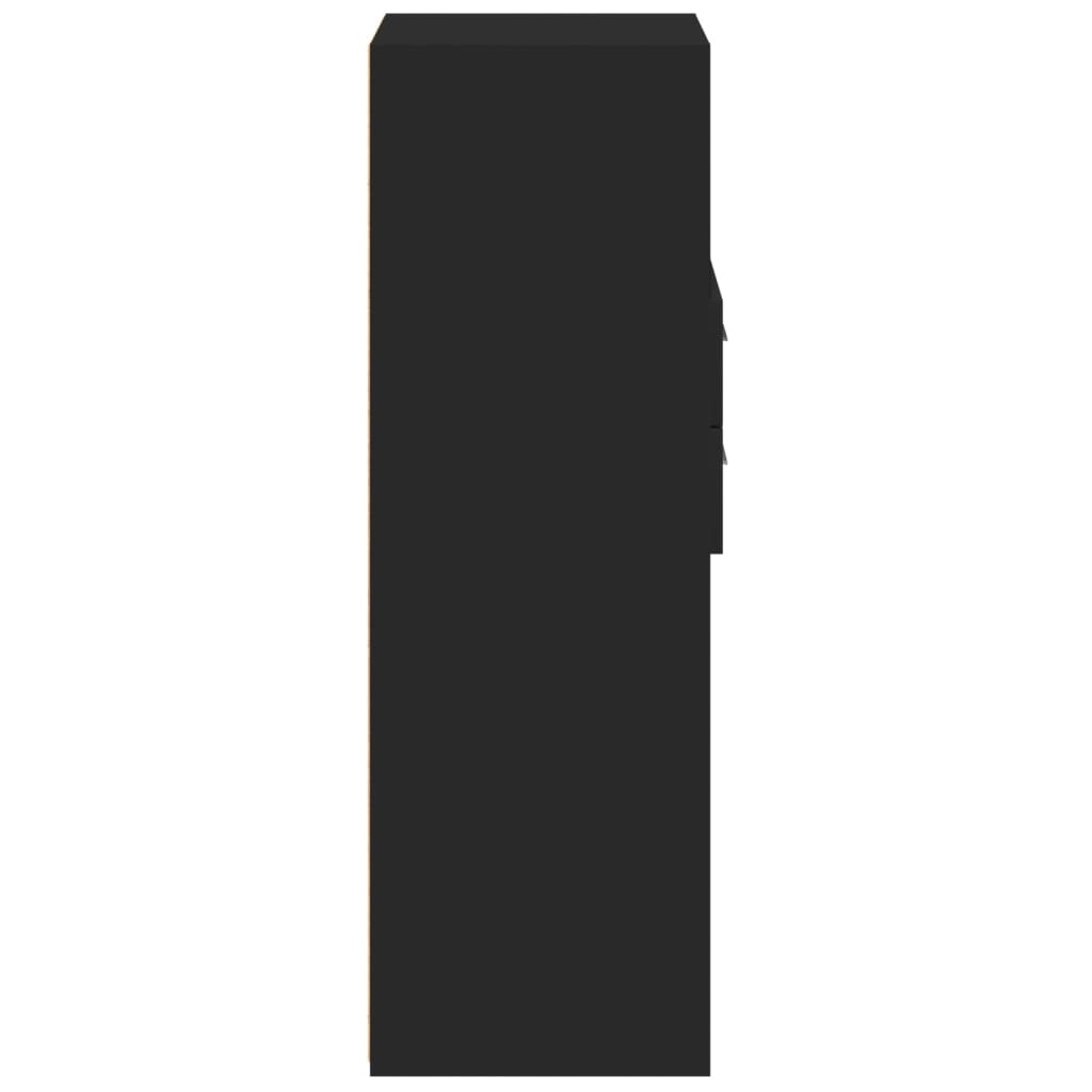 Ντουλάπι Μαύρο 45x42,5x124 εκ. από Επεξεργασμένο Ξύλο