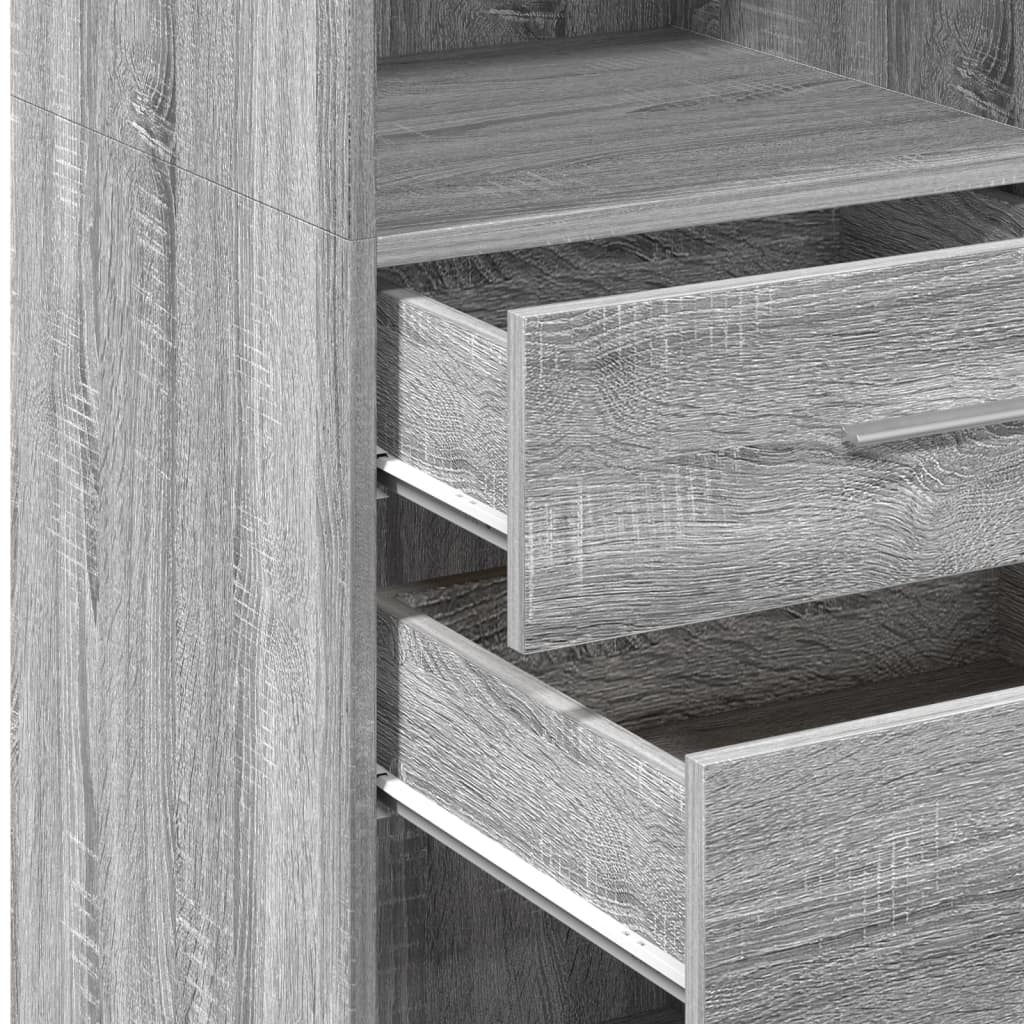 Ντουλάπι Γκρι Sonoma 45x42,5x124 εκ. από Επεξεργασμένο Ξύλο
