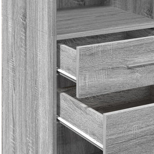 Ντουλάπι Γκρι Sonoma 45x42,5x124 εκ. από Επεξεργασμένο Ξύλο