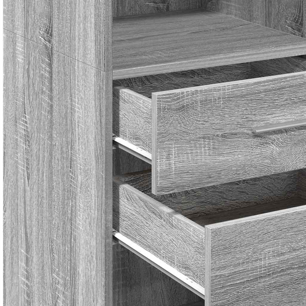 Ντουλάπι Γκρι Sonoma 50x42,5x124 εκ. από Επεξεργασμένο Ξύλο