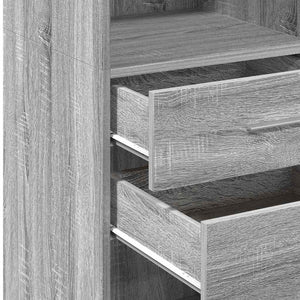 Ντουλάπι Γκρι Sonoma 50x42,5x124 εκ. από Επεξεργασμένο Ξύλο