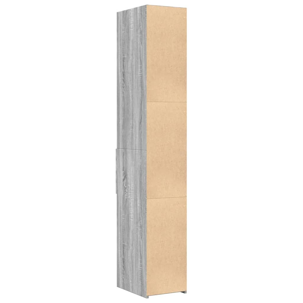 Ντουλάπι Γκρι Sonoma 30x42,5x185 εκ. από Επεξεργασμένο Ξύλο