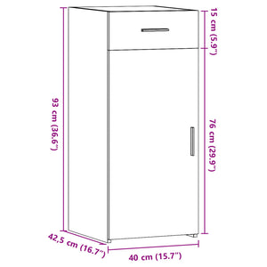 Ντουλάπι Sonoma Δρυς 40x42,5x93 εκ. από Επεξεργασμένο Ξύλο - Pakobazaar