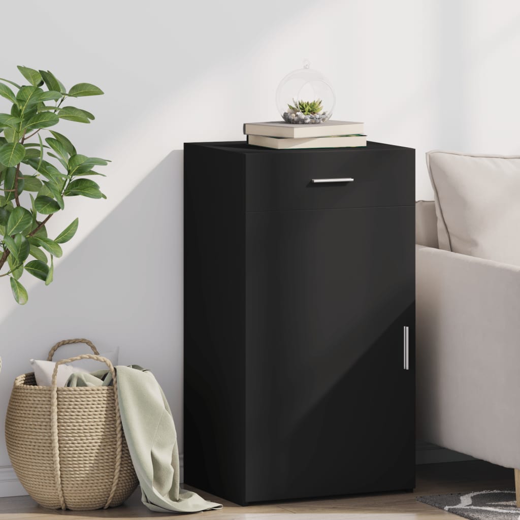 Συρταριέρα Μαύρη 50x42,5x93 εκ. από Επεξεργασμένο Ξύλο - Pakobazaar