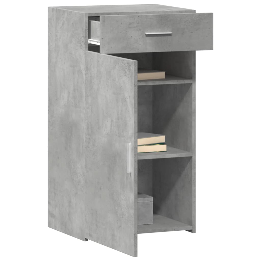 Ντουλάπι Γκρι Σκυροδέματος 50x42,5x93 εκ. Επεξεργασμένο Ξύλο