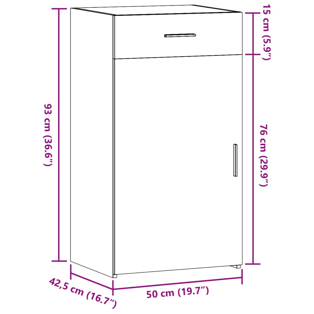 Ραφιέρα Γκρι Sonoma 50x42,5x93 εκ. από Επεξεργασμένο Ξύλο - Pakobazaar