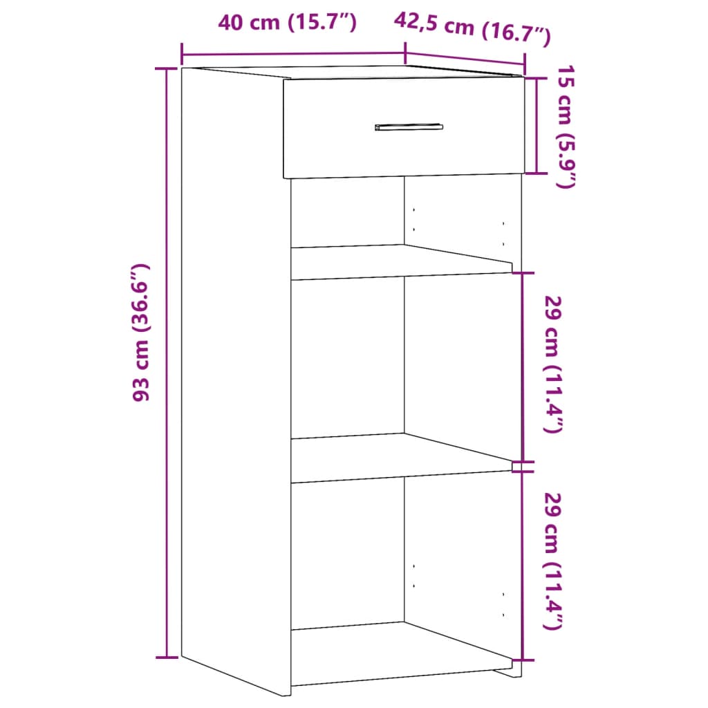 Ντουλάπι Καπνιστή Δρυς 40x42,5x93 εκ. από Επεξεργ. Ξύλο - Pakobazaar