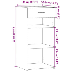 Μπουφές Καφέ Δρυς 45x42,5x93 εκ. από Επεξεργασμένο Ξύλο