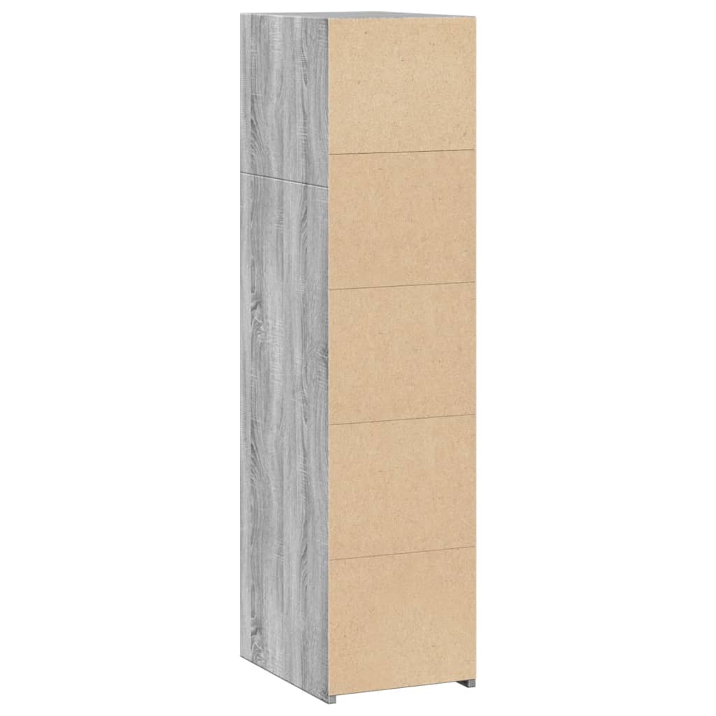 Ντουλάπι Γκρι Sonoma 30x41x124 εκ. από Επεξεργασμένο Ξύλο