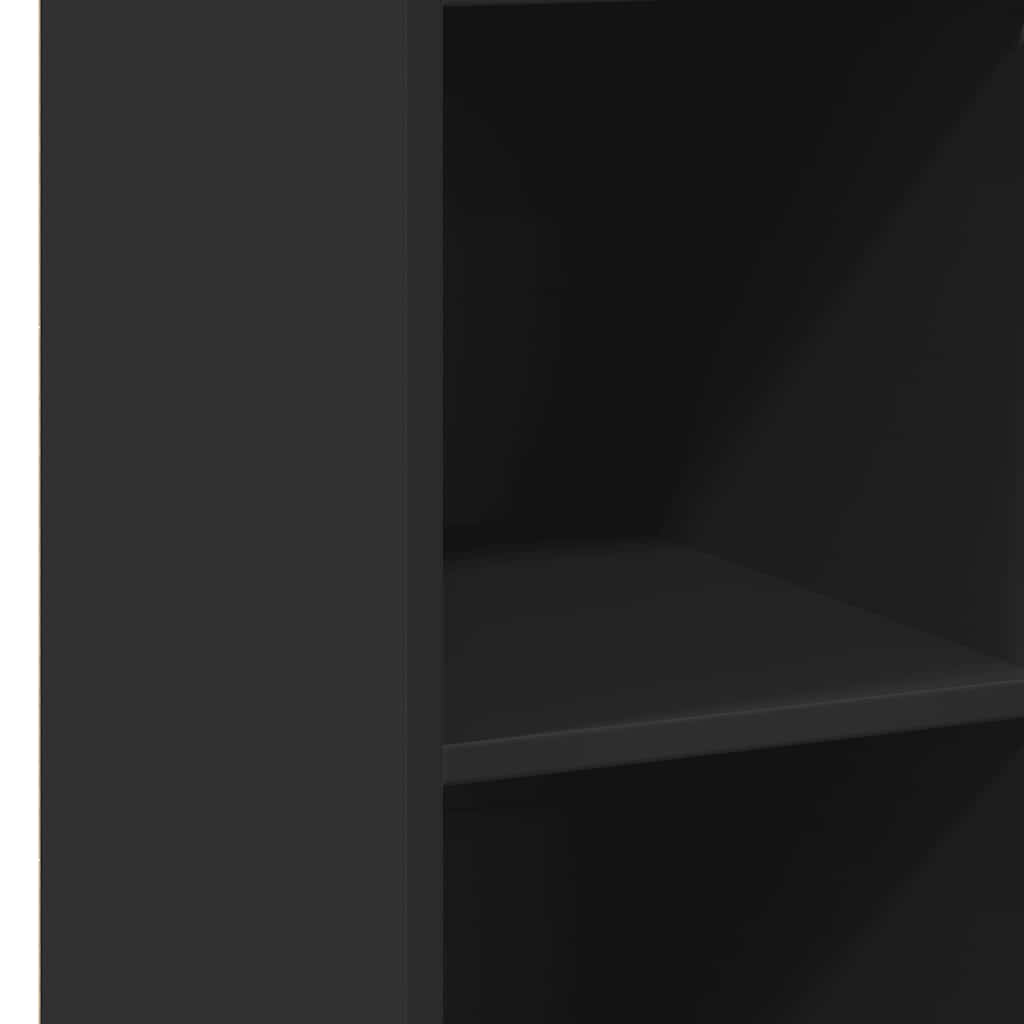 Ντουλάπι Μαύρο 40x41x124 εκ. από Επεξεργασμένο Ξύλο - Pakobazaar