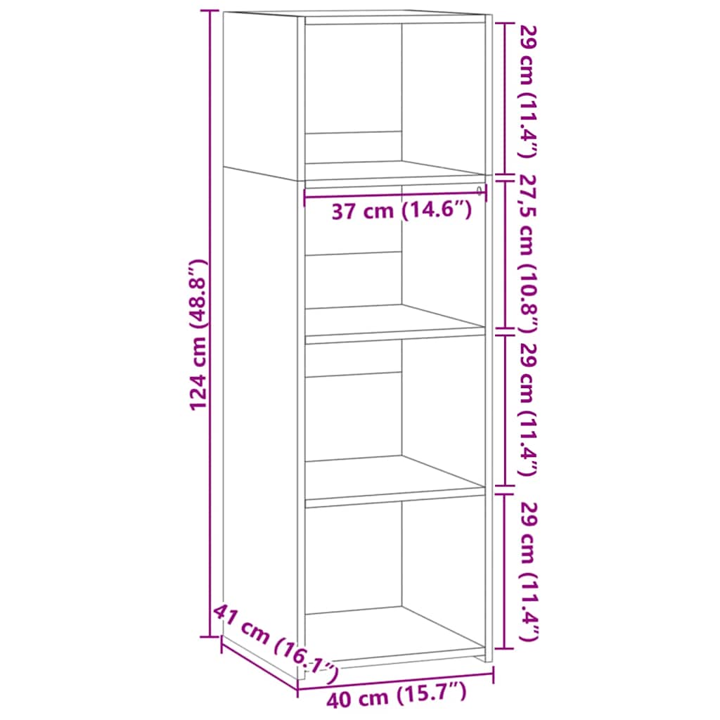 Ντουλάπα Καπνιστή Δρυς 40x41x124 εκ. από Επεξεργασμένο Ξύλο