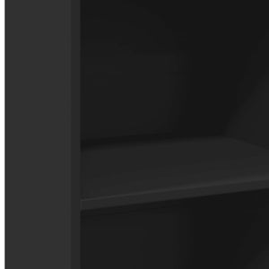Ντουλάπι Μαύρο 45x41x124 εκ. από Επεξεργασμένο Ξύλο