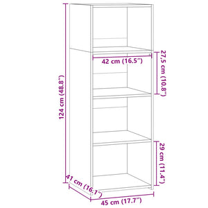 Ντουλάπι Καφέ Δρυς 45x41x124 εκ. από Επεξεργασμένο Ξύλο