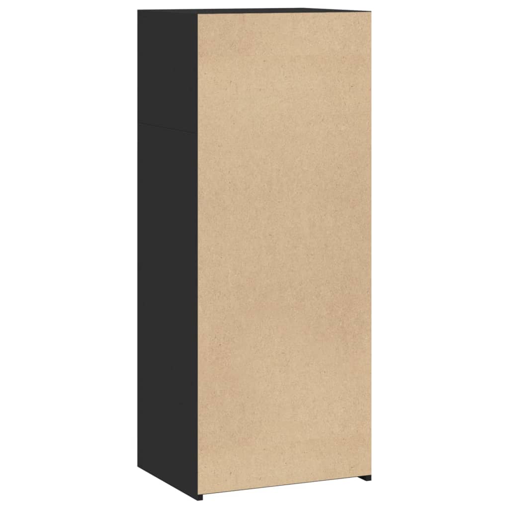 Ντουλάπι Μαύρο 50x41x124 εκ. από Επεξεργασμένο Ξύλο