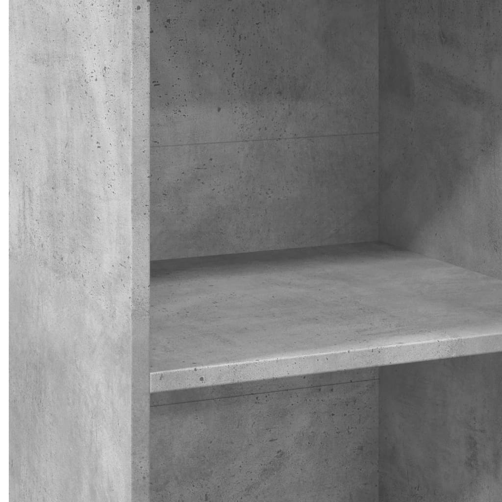 Ντουλάπι Γκρι Σκυροδέματος 50x41x124 εκ. από Επεξεργασμένο Ξύλο