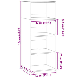 Ντουλάπα Καπνιστή Δρυός 50x41x124 εκ. από Επεξεργασμένο Ξύλο