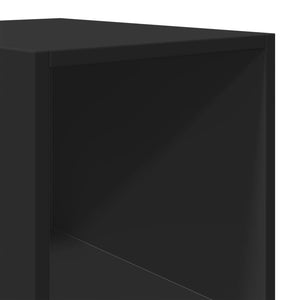 Ντουλάπι Μαύρο 30x41x185 εκ. από Επεξεργασμένο Ξύλο