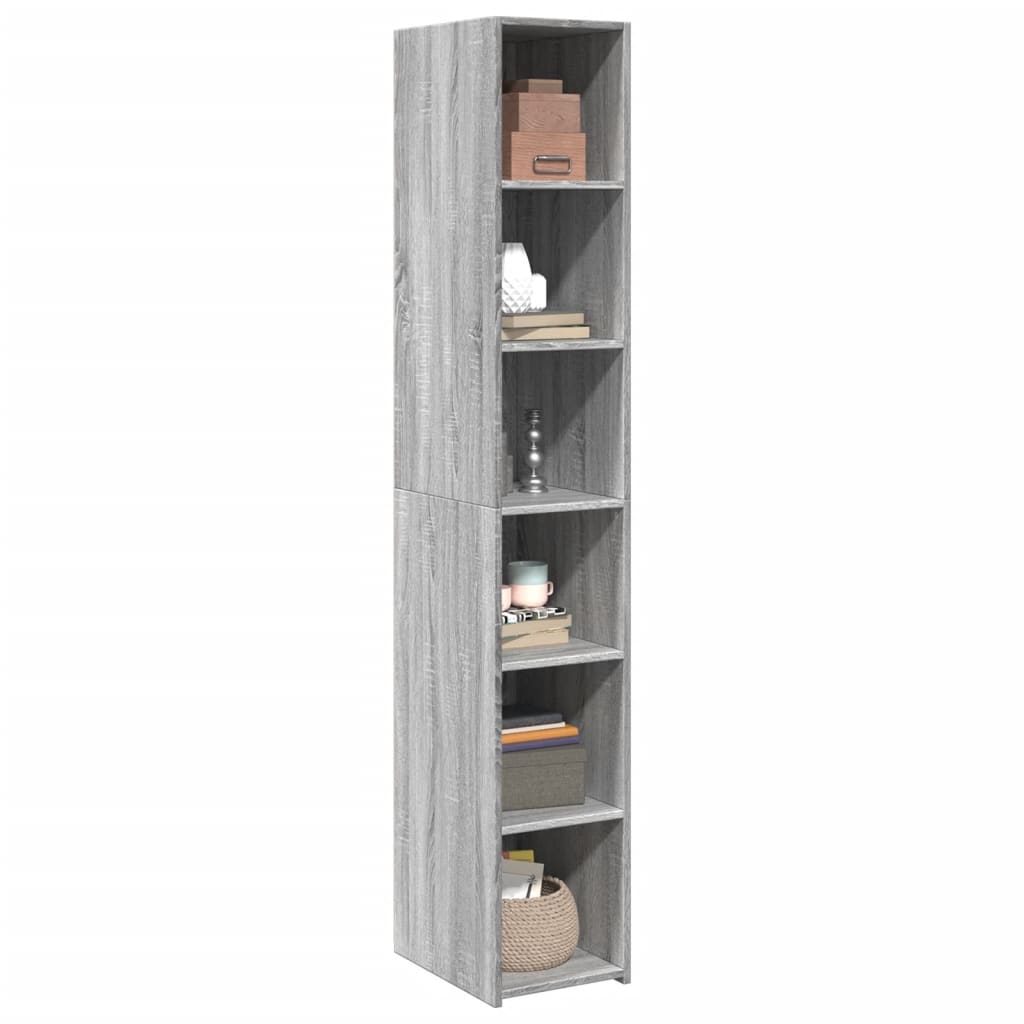 Ντουλάπι Γκρι Sonoma 30x41x185 εκ. από Επεξεργασμένο Ξύλο