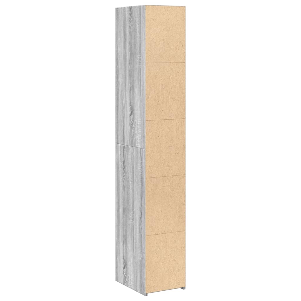 Ντουλάπι Γκρι Sonoma 30x41x185 εκ. από Επεξεργασμένο Ξύλο