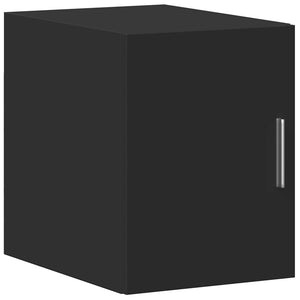Ντουλάπι Αποθήκευσης Στενό Μαύρο 30x42,5x225 εκ. Επεξεργ. Ξύλο