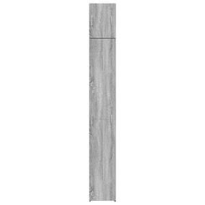 Ντουλάπι Αποθήκευσης Στενό Γκρι 30x42,5x225 εκ. Επεξεργ. Ξύλο