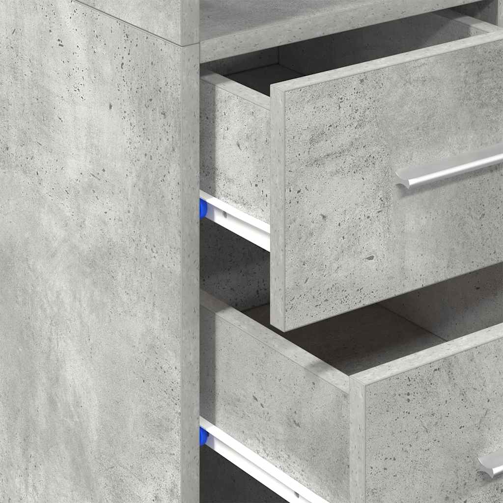 Ντουλάπι Αποθήκευσης Στενό Γκρι 30x42,5x225 εκ. Επεξεργ. Ξύλο - Pakobazaar