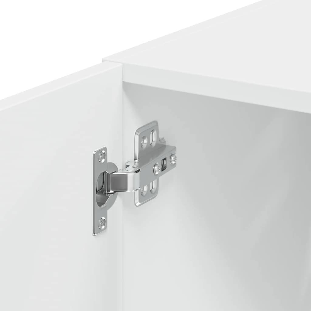 Ντουλάπι Αποθήκευσης Στενό Λευκό 40x42,5x225 εκ. Επεξεργ. Ξύλο