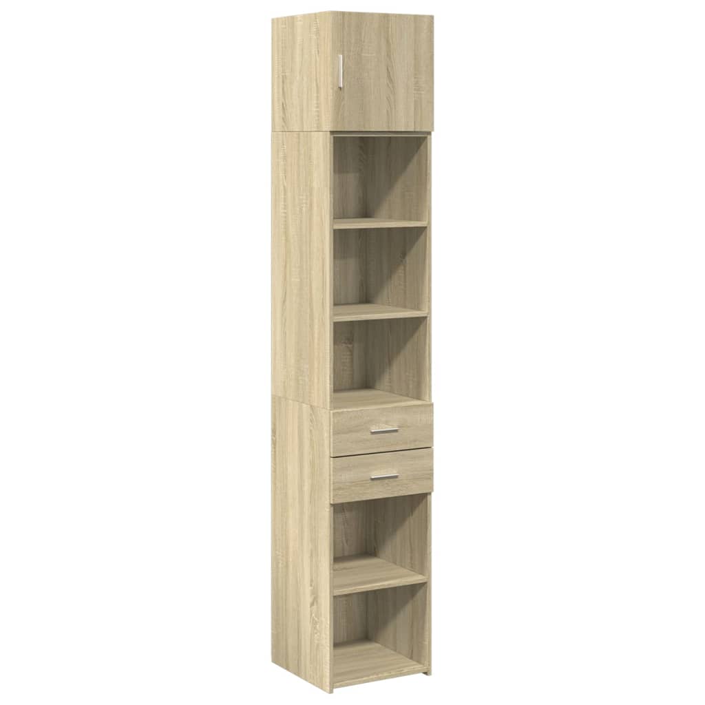 Ντουλάπι Αποθήκευσης Στενό Δρυς 40x42,5x225 εκ. Επεξεργ. Ξύλο
