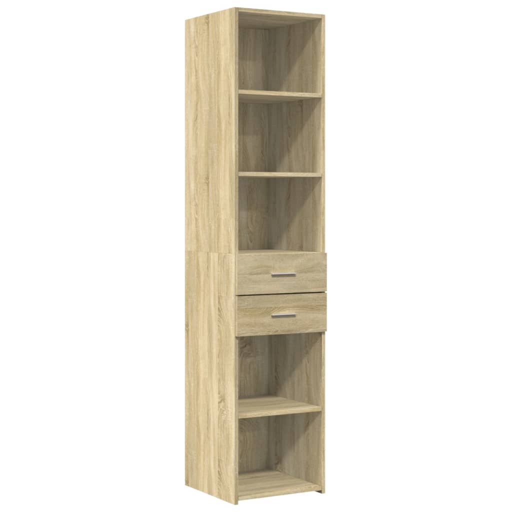 Ντουλάπι Αποθήκευσης Στενό Δρυς 40x42,5x225 εκ. Επεξεργ. Ξύλο