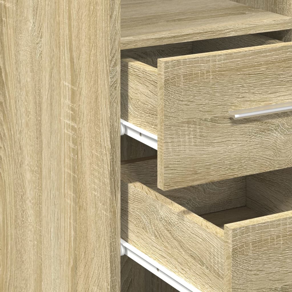 Ντουλάπι Αποθήκευσης Στενό Δρυς 40x42,5x225 εκ. Επεξεργ. Ξύλο