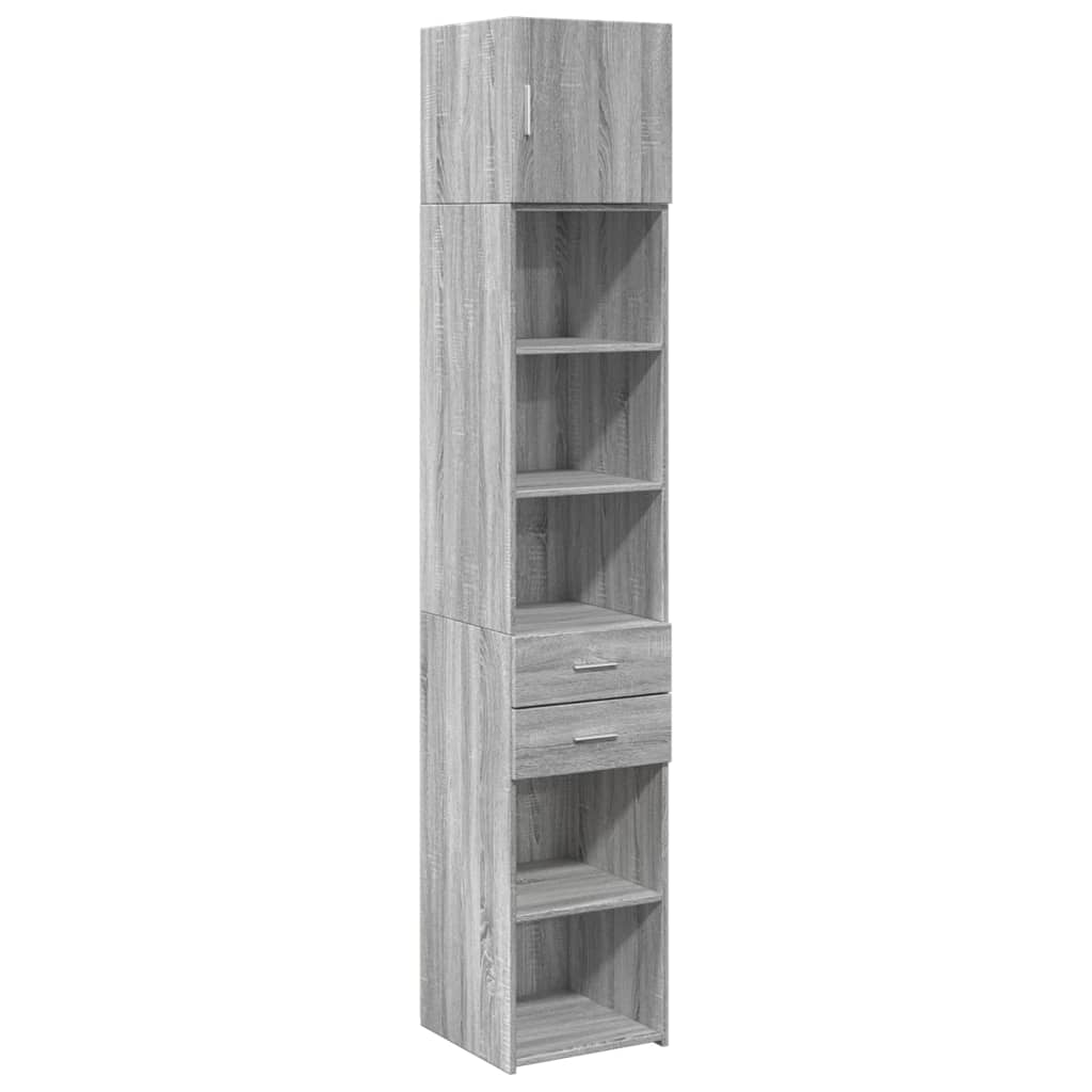 Ντουλάπι Αποθήκευσης Στενό Δρυς 40x42,5x225 εκ. Επεξεργ. Ξύλο