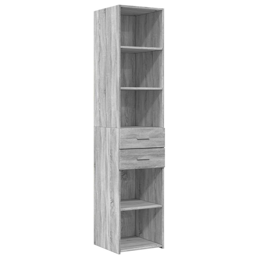 Ντουλάπι Αποθήκευσης Στενό Δρυς 40x42,5x225 εκ. Επεξεργ. Ξύλο
