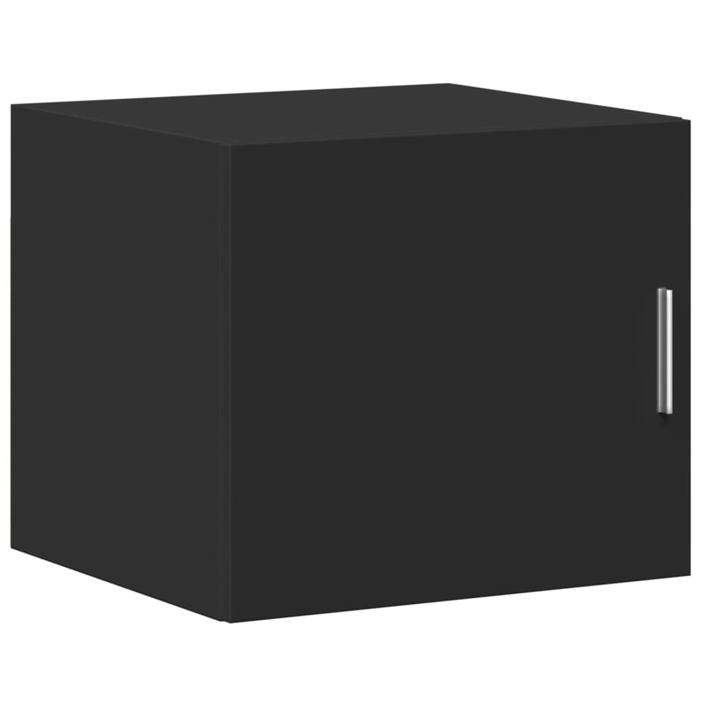 Ντουλάπι Αποθήκευσης Στενό Μαύρο 45x42,5x225 εκ. Επεξεργ. Ξύλο